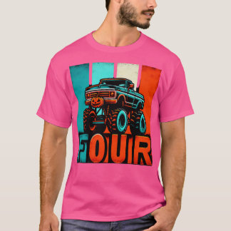 Camiseta Crianças Im 4 É Assim Que Eu Rolo Monster Truck 4t