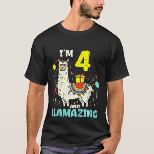 Camiseta Crianças Im 4 Llampazaslama Cute Alpaca Animal 4º