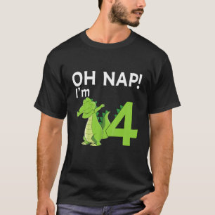 Camiseta Crianças Im Alligador De 4 Anos Aniversário Crocod