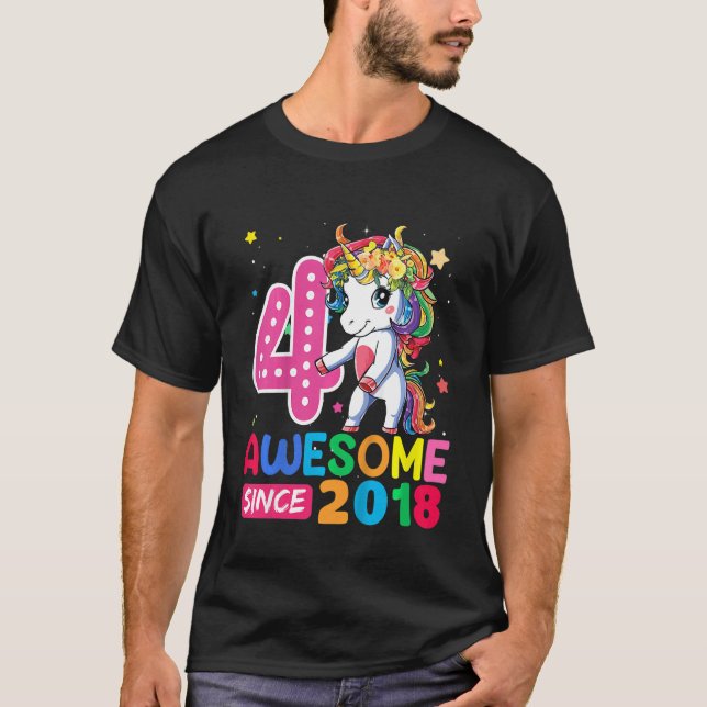 Camiseta Crianças Impressionantes desde 2018 Flexibindo Uni (Frente)
