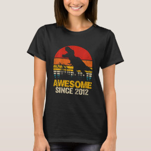 Camiseta Crianças Incríveis desde 2012 10º aniversário Dino