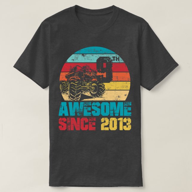 Camiseta Crianças Incríveis Desde 2013, 9.º Aniversário do  (Frente do Design)