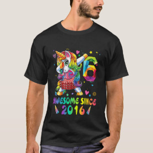 Camiseta Crianças Incríveis Desde 2016 Dabbing Unicorn Birt