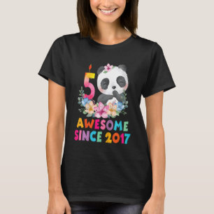 Camiseta Crianças Incríveis Desde 2017 Aniversário De 5 5 A