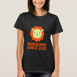 Camiseta Crianças Incríveis Desde 2021 Leão Doce Para Menin