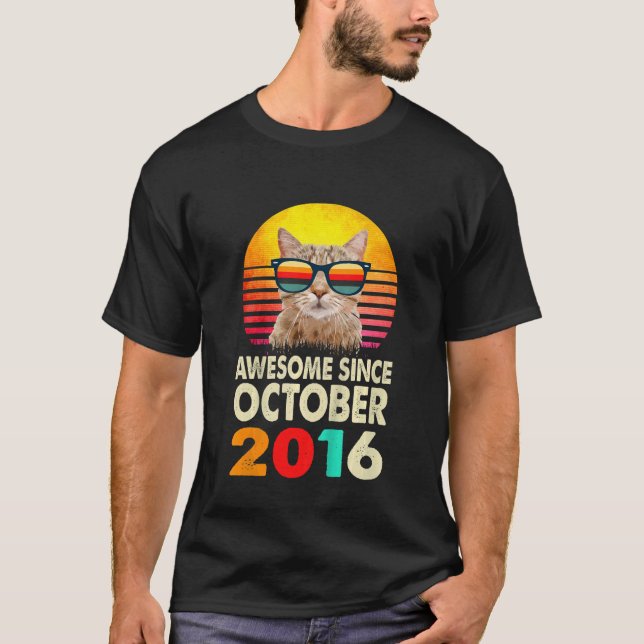 Camiseta Crianças Incríveis Desde outubro de 2016 6 Birthda (Frente)