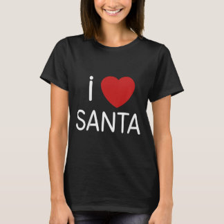 Camiseta Crianças Infantil Eu Amo Papai Noel Meninos Menina
