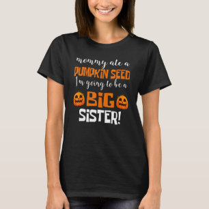 Camiseta Crianças Irmã Grande Quebra Gravidez Anunciante Ha