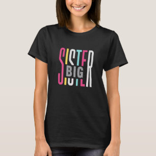 Camiseta Crianças Irmã Grávida Irmã Grávida Anunciando Mãe