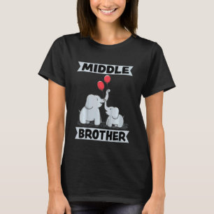 Camiseta Crianças Irmão Médio 2023 Elefantes Cute safari Ca