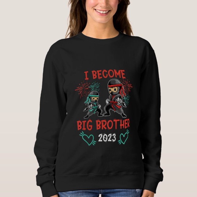 Camiseta Crianças Irmãos Irmãos Grandes Ninja (Frente)