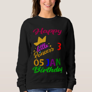 Camiseta Crianças Janeiro Meninas Aniversário 5 Janeiro 3 A