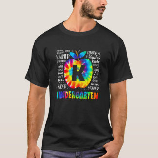 Camiseta Crianças Jardim de Infância Tipografia Tie Dye Vol