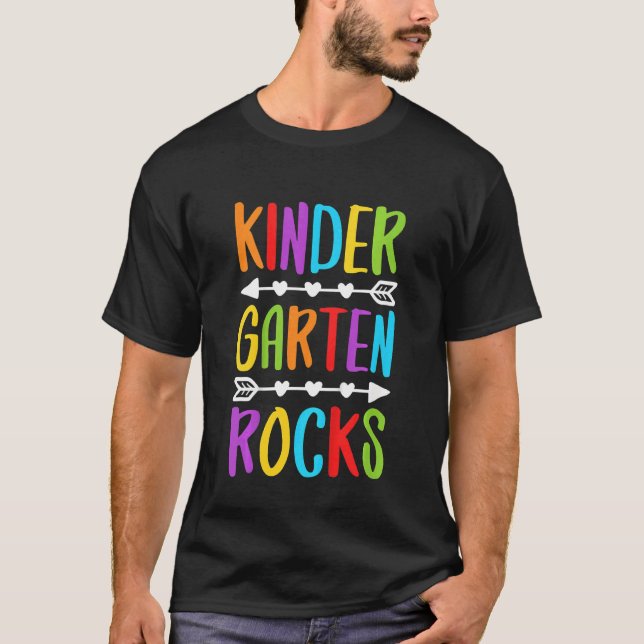 Camiseta Crianças Jardim Infantil Rocha Pré-Escolar De Volt (Frente)
