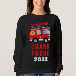 Camiseta Crianças Je Vais Être Grand Brother 2022 Fireman P