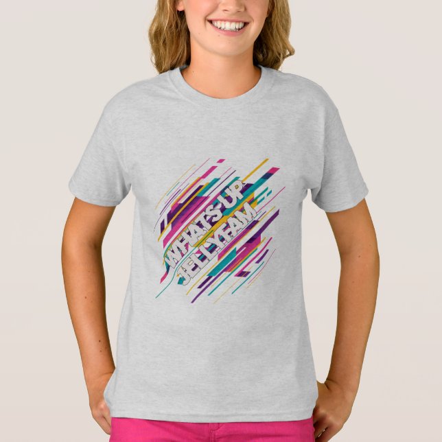 Camiseta Crianças JellyFam Teto de Leve Longa de Baseball (Frente)