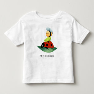 Camiseta Crianças Joia vermelha da senhora Abelha inseto em