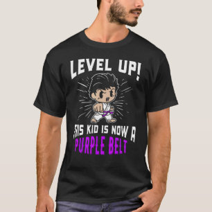 Camiseta Crianças Karate Uniforme Prêmio de Cinturão Roxo T