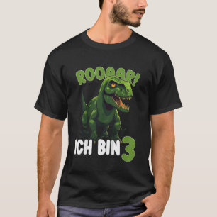 Camiseta Crianças Kinder Ich Caixa 3 Dinossauros Dino Anive