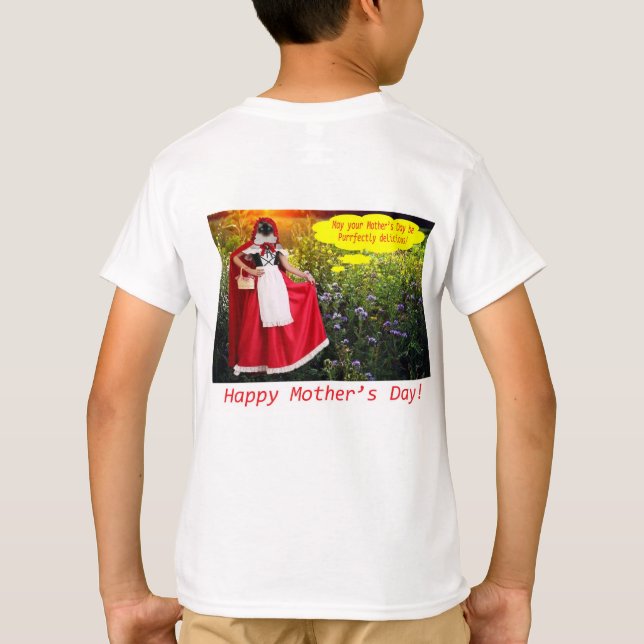 Camiseta crianças lá. Feliz Dia de as mães Ragdollcat/littl (Verso)