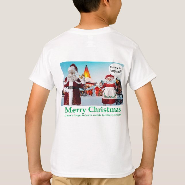 Camiseta crianças lá. Feliz Natal. (Verso)