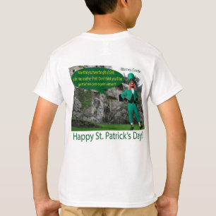 Camiseta crianças lá. Feliz Rua. Dia de Patrick...