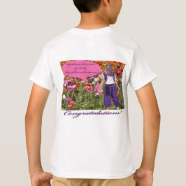 Camiseta crianças lá. Parabéns. ocelot/gênio