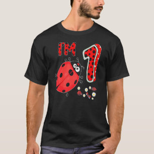 Camiseta Crianças Ladybug 1 ano primeiro aniversario Girl F