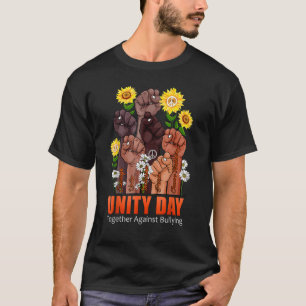 Camiseta Crianças Laranja Anti-Bullying Símbolo de Amor Uni