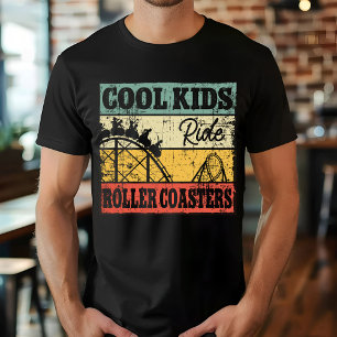 Camiseta Crianças Legais Andam de Montanha-Russa Trem Diver