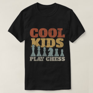 Camiseta Crianças Legais Jogam Xadrez Design