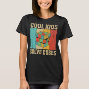 Camiseta Crianças Legal em Cubo Quebra-cabeça Competitivo R