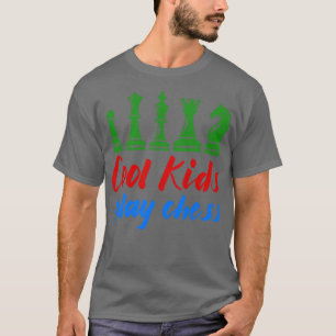 Camiseta Crianças legal jogam xadrez