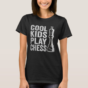 Camiseta Crianças legal jogam xadrez, crianças jogam xadrez