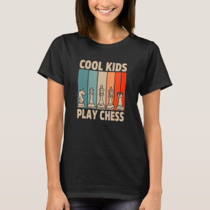 Camiseta Crianças legal jogam xadrez do xadrez
