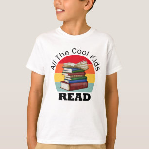Camiseta Crianças legal Leem o Leitor de Livros Engraçado