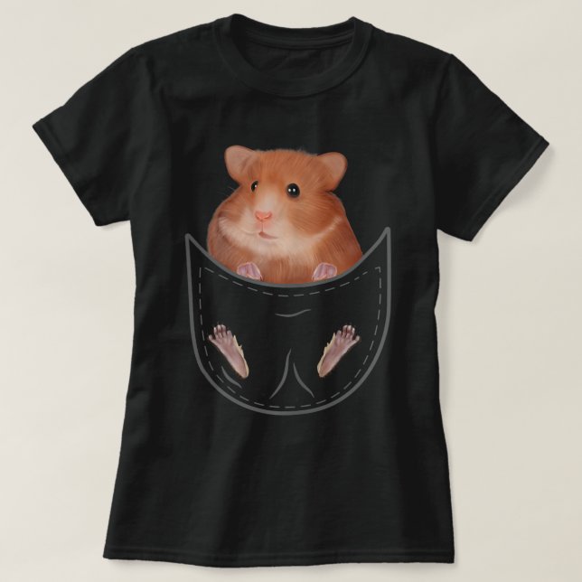 Camiseta Crianças legal Roupas De Hamster Foguetes De Anima (Frente do Design)