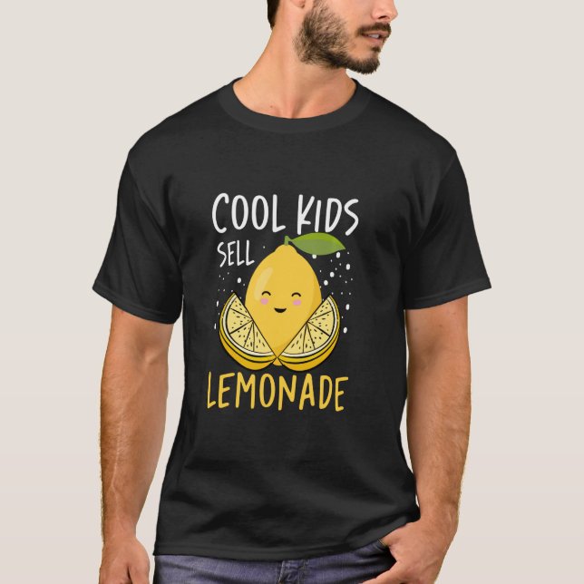 Camiseta Crianças legal Vendem Limonada Refrescando O Cit D (Frente)