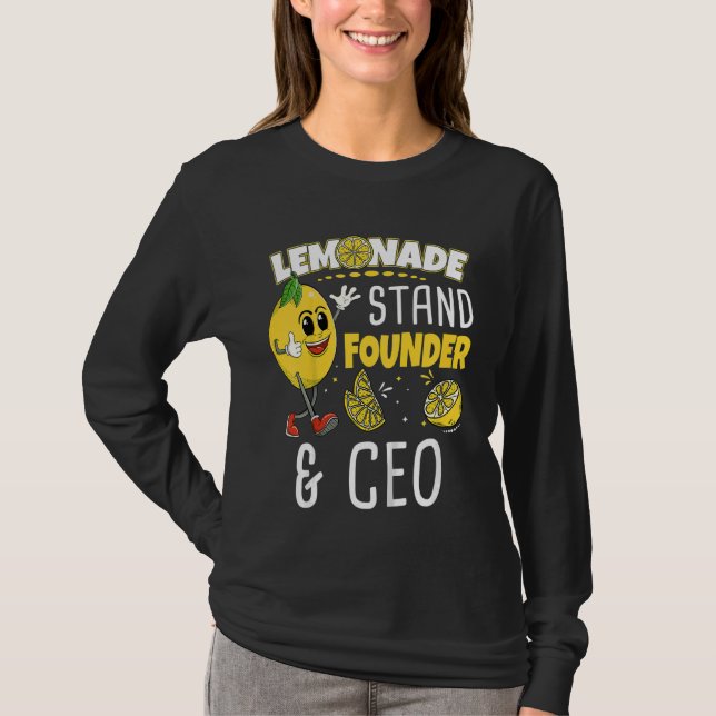Camiseta Crianças Lemonade Stand Founder & Ceo Lemonade Bos (Frente)