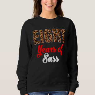 Camiseta Crianças Leopard do Oitavo Aniversário do 8º Anive