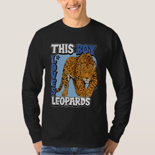 Camiseta Crianças Leopardo Citam Wildcat Este Menino Adora 