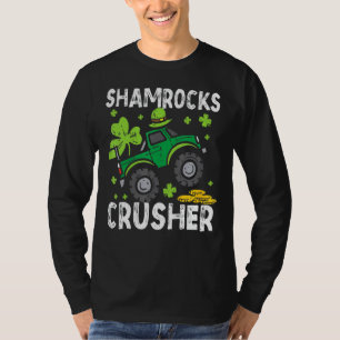 Camiseta Crianças Leprechaun Monster Truck Shamrock Rua Pat
