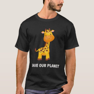 Camiseta Crianças Lindas E Adoráveis Girafas Para Crianças 