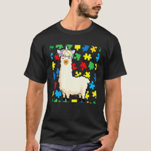 Camiseta Crianças Llamacorn Conscientização do Autismo Llam