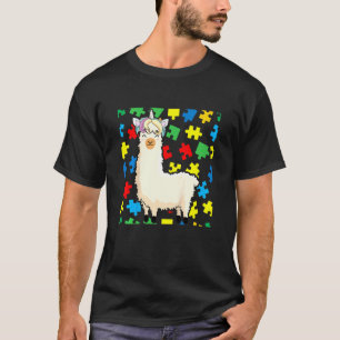 Camiseta Crianças Llamacorn Conscientização do Autismo Llam