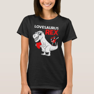 Camiseta Crianças Lovesaurus Rex Dab Heart Dino Toddler Boy