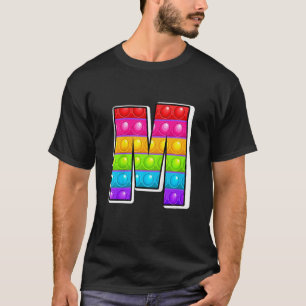 Camiseta Crianças M Letra Maiúscula M Alphabet Funny Popp