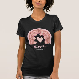 Camiseta Crianças-mãe personalizadas Nome Cute Rainbow