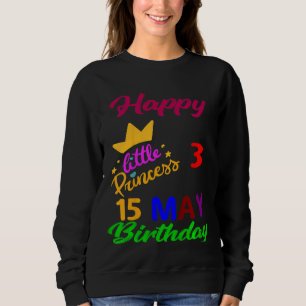 Camiseta Crianças Maiam Meninas Aniversário 15 de maio