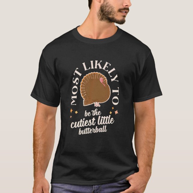 Camiseta Crianças Mais Pequenas Famílias De Butterball Ação (Frente)